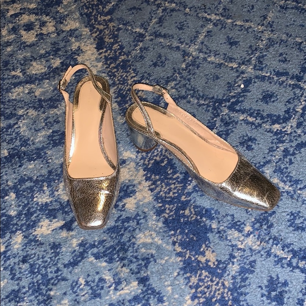 Women’s Silver Metallic Slingback